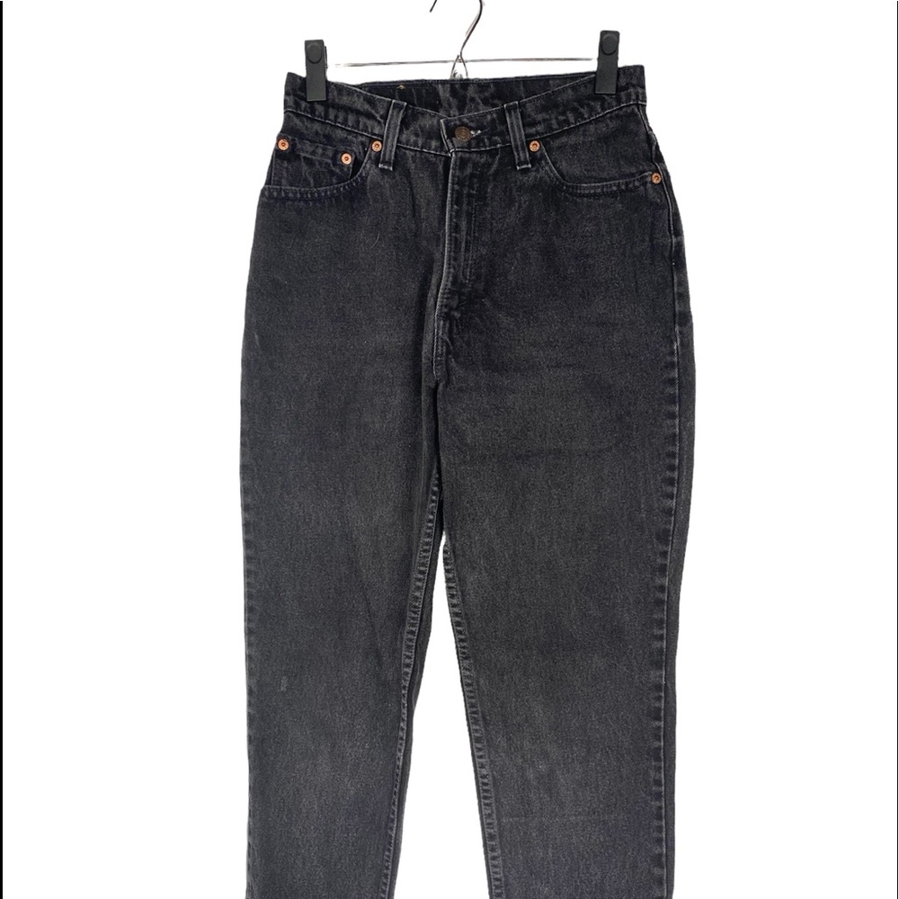 Vintage Womens Levis 512 High Rise Denim Jeans Size 11 Black Med Tapered